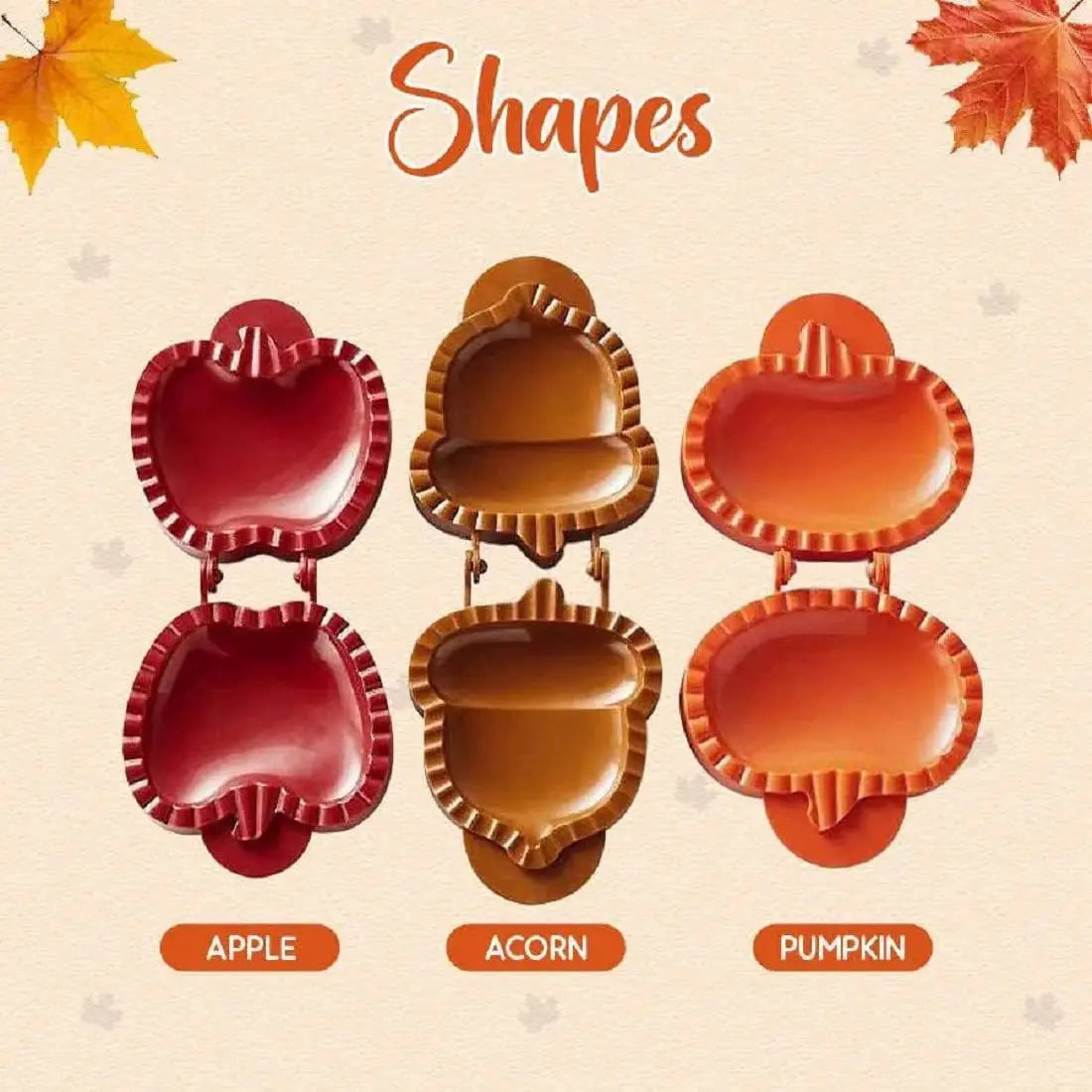 Fall Hand Pie Molds Set Mini Pie Mould Dough Press Mold Tools Christmas Halloween Baking Pie Molds Pumpkins Apples Hazelnuts