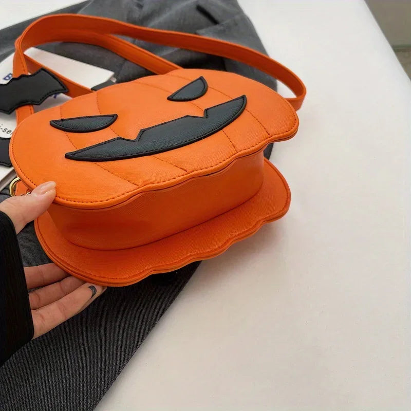 Enchanting Halloween Pumpkin  Bag  Devilish Style with Ghost Skull Accent  Fashion Purse for Women & Girls