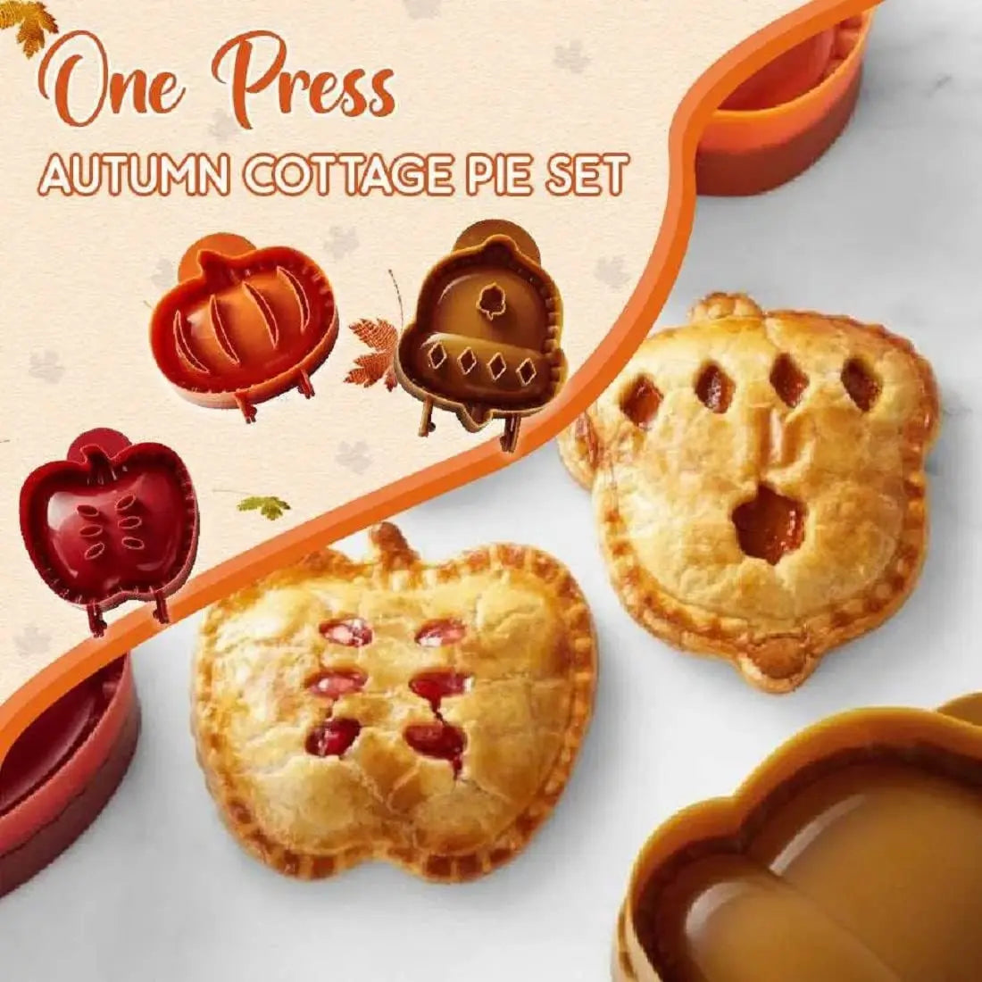 Fall Hand Pie Molds Set Mini Pie Mould Dough Press Mold Tools Christmas Halloween Baking Pie Molds Pumpkins Apples Hazelnuts
